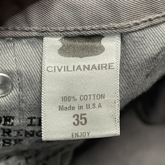 Civilianaire Gray Japanese Selvage Denim Jeans 35  Made In USA Superior Quality - Picture 5 of 10